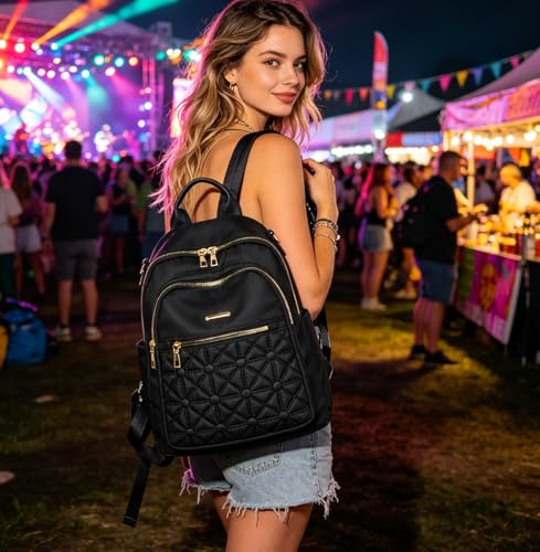 Mochila pequeña de nylon para mujer, ligera y casual miniatura 1