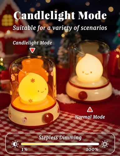 Image of WANDIEA Rechargeable Night Light for Kids, Christmas Decor & Bedroom Lamp