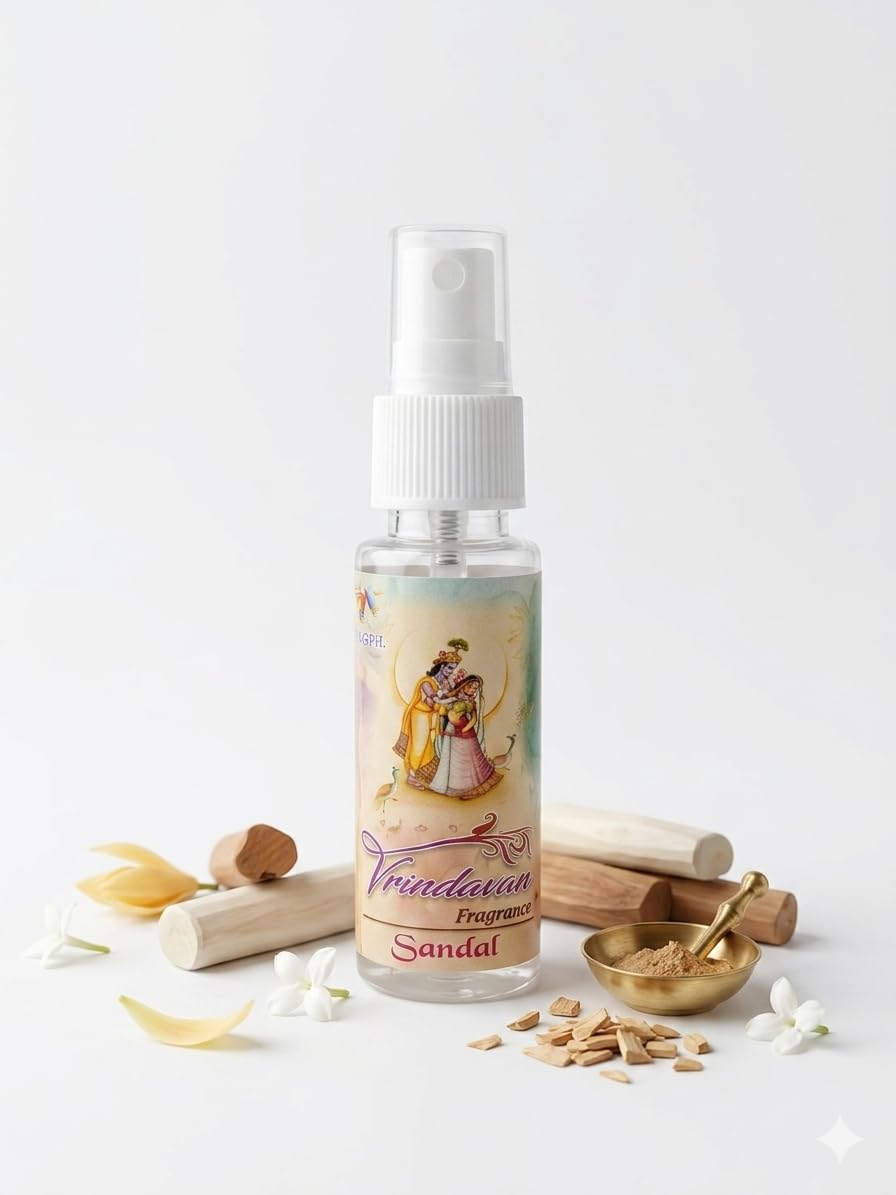 Vrindavan Sandal Fragrance Perfumes, Attar, Body Mist, Spray. Sandal spray use for Womens & Mens, Home, Office, Car | Long Lasting, 100% Alcohol Free | 30 ml (Sandalwood)-image-45
