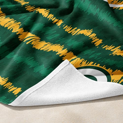 Image of Northwest NFL Green Bay Packers Oversized Microfiber Beach Towel, 60 x 70 Inches - Quick Dry, Sand Resistant, Lightweight, Highly Absorbent, Shibori Design