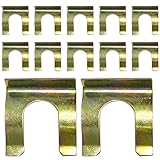 12 PCS Brake Line Clips, Metal Brake Line Retainer, U Shaped Brake Hose Bracket, Vehicles Brake Line Clip, Parking Brake Cable Clip Replacement Hose Retaining Clip for Cars Trucks Vehicles Parts