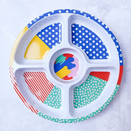 PICK PLATES Children's Divided Plate for Fussy Eaters. 5 Compartment Plate - Midi Size