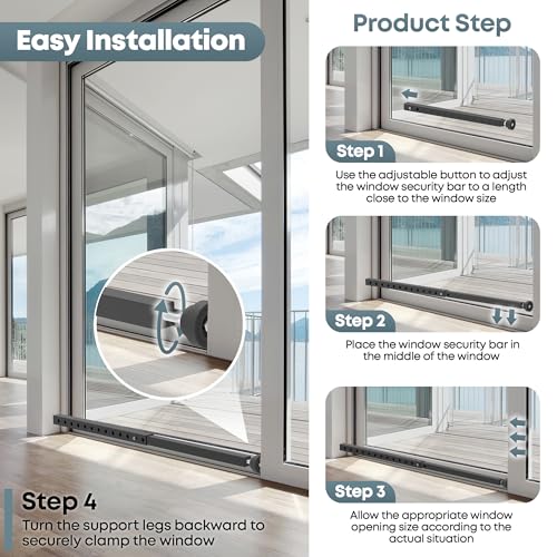 Tope de ventana para puerta corrediza de cristal de patio extensible 5