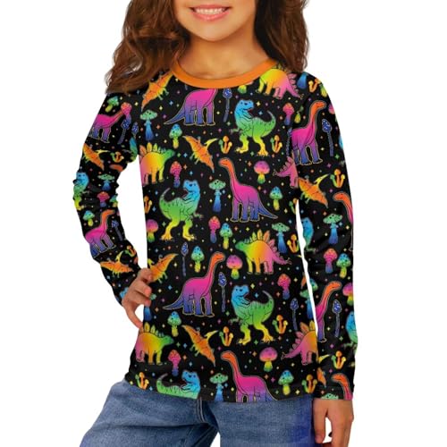 Image of Uourmeti Long Sleeve Tops for Boys Graphic T Shirts Teen Girls Active Pullover Tees