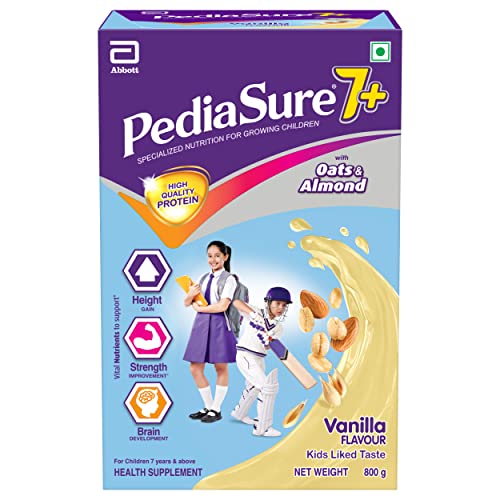 Image of Pediasure Health and Nutrition Drink Powder 1kg, Vanilla Delight Flavour, Value Pack & Pediasure 7+ Specialized Nutrition Drink Powder for Growing Children Vanilla Flavour 800g