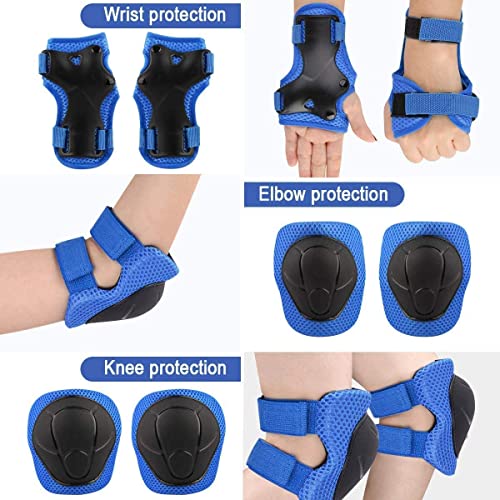 Image of Adjustable Helmet for Ages 3-16 Kids Toddler Boys Girls Youth,Protective Gear with Elbow Knee Wrist Pads for Multi-Sports Skateboarding Bike Riding Scooter Inline skatings Longboard Roller Skate