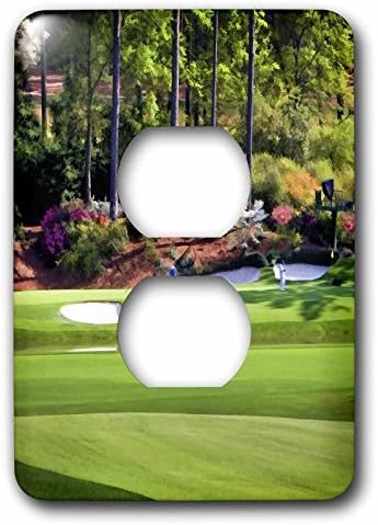 3dRose LLC lsp_53829_6 Amen Corner in Augusta Georgia, Golfers on Bridge, 2 Plug Outlet Cover image 2