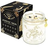 YTENTE Scorpio Zodiac Sign Candles Gift, Zodiac Crystals Candles Jar,Astrology Lavender Scented Soy Stones Candles Best Friends Gifts for Women Men Sister Brother Funny Birthday Gift