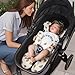 YOQIE 2-in-1 Baby Stroller Seat Liners & Toddler Car Seat Insertion Pad - Breathable Mesh & Plush Newborn Headrest Pillow for Car Seat, Stroller, Swing | Ergonomic Head Holder for Baby Safety (Bears)