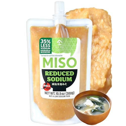 YAMASAN KYOTO UJI Japanese Reduced Sodium Rice Miso, 35% Less