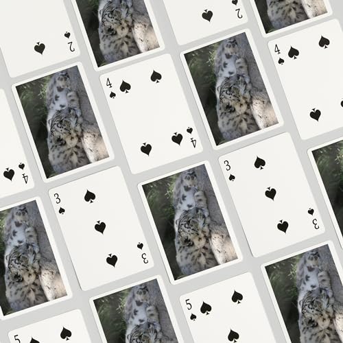 Baraja de Poker Lantern Press Snow Leopard 52 Cartas miniatura 4