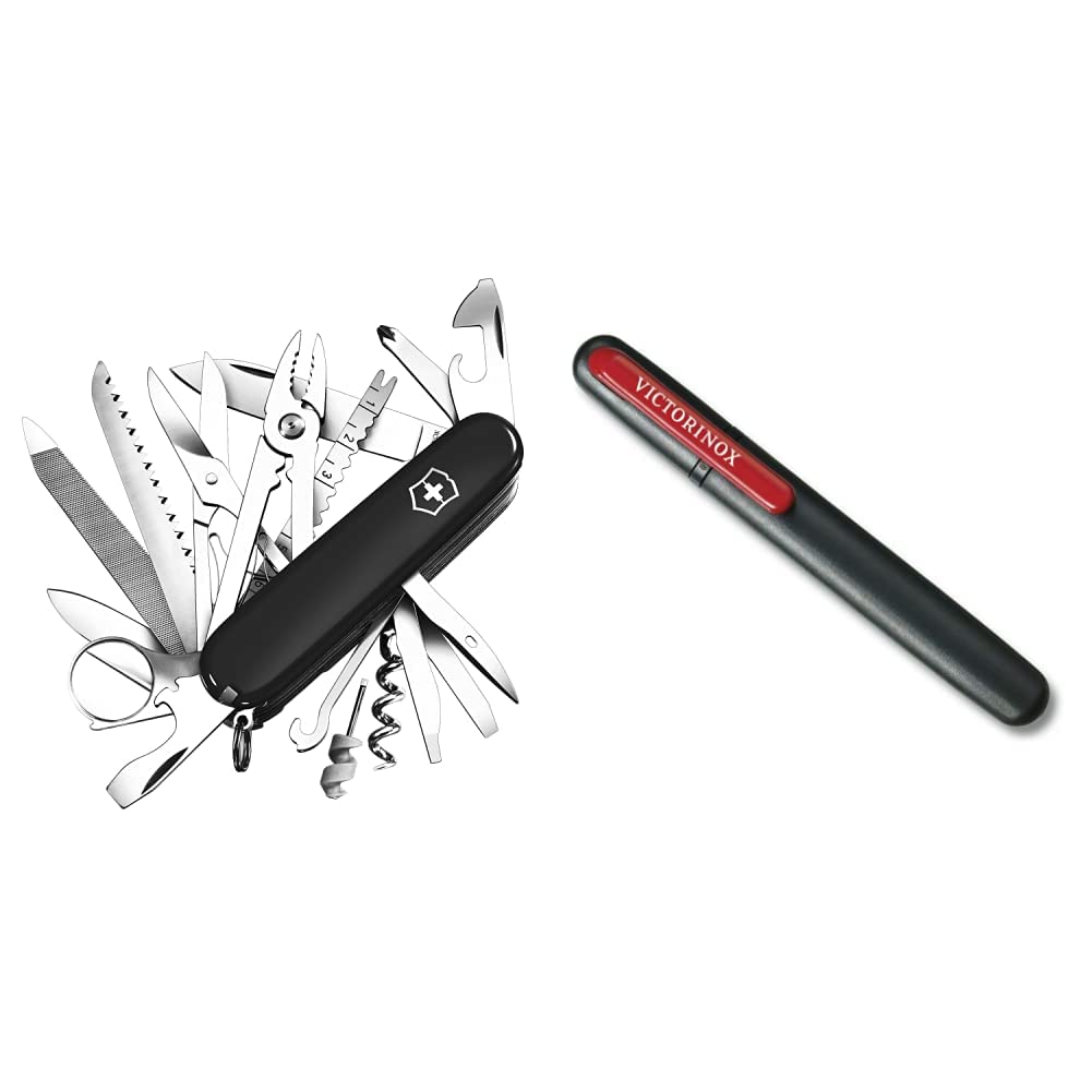 Victorinox Swiss Champ Couteau de Poche Suisse, Léger, Multitool, 33 Fonctions, Lame, Ciseaux, Tire Bouchon