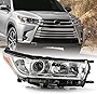 ACANII - For [Non-LED DRL Model] 2017-2019 Toyota Highlander LE XLE Projector Headlight Headlamp Right Passenger Side