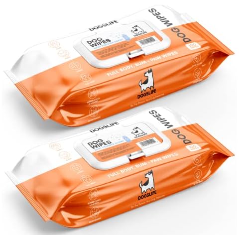 Dog Grooming Wipes | Gentle Baby Powder Scent | Quick & Easy Cleaning For Bums, Body, Paws, Eyes & Ears! 100 Hypoallergenic Easy Cleaning Dog Wipes | Deodorising & Antibacterial Cleansing Dog Wipes Cover