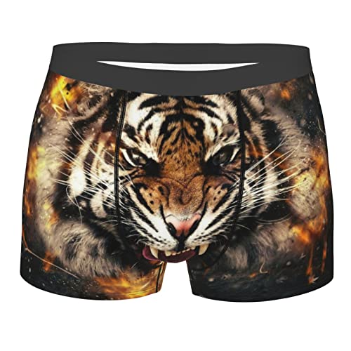 通用 Animal Tiger Face Herren Boxershorts Lustige weiche Boxer Elastizität Unterwäsche Unterhose Geschenke für Männer