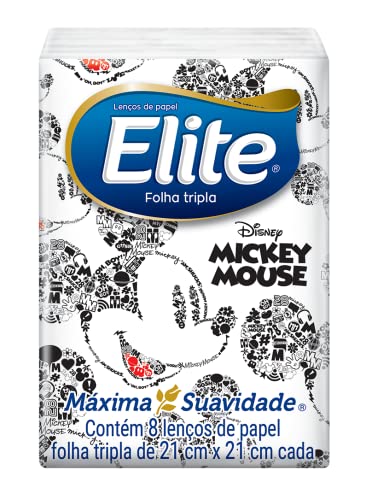 Lenço De Papel Folha Tripla Elite Disney 6 Pacotes Com 8 Fls Cada
