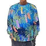 [ZKCASA] トレーナー メンズ 七夕の祈り スウェット パーカー 秋服 丸首 長袖 トップス プルオーバー おしゃれ Tシャツ カジュアル 人気 春服 秋服 4XL