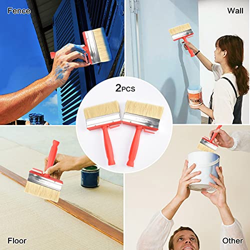 1 stuk kwast, platte borstels, grote kwast muurverf 30 x 120 mm - Afbeelding 7