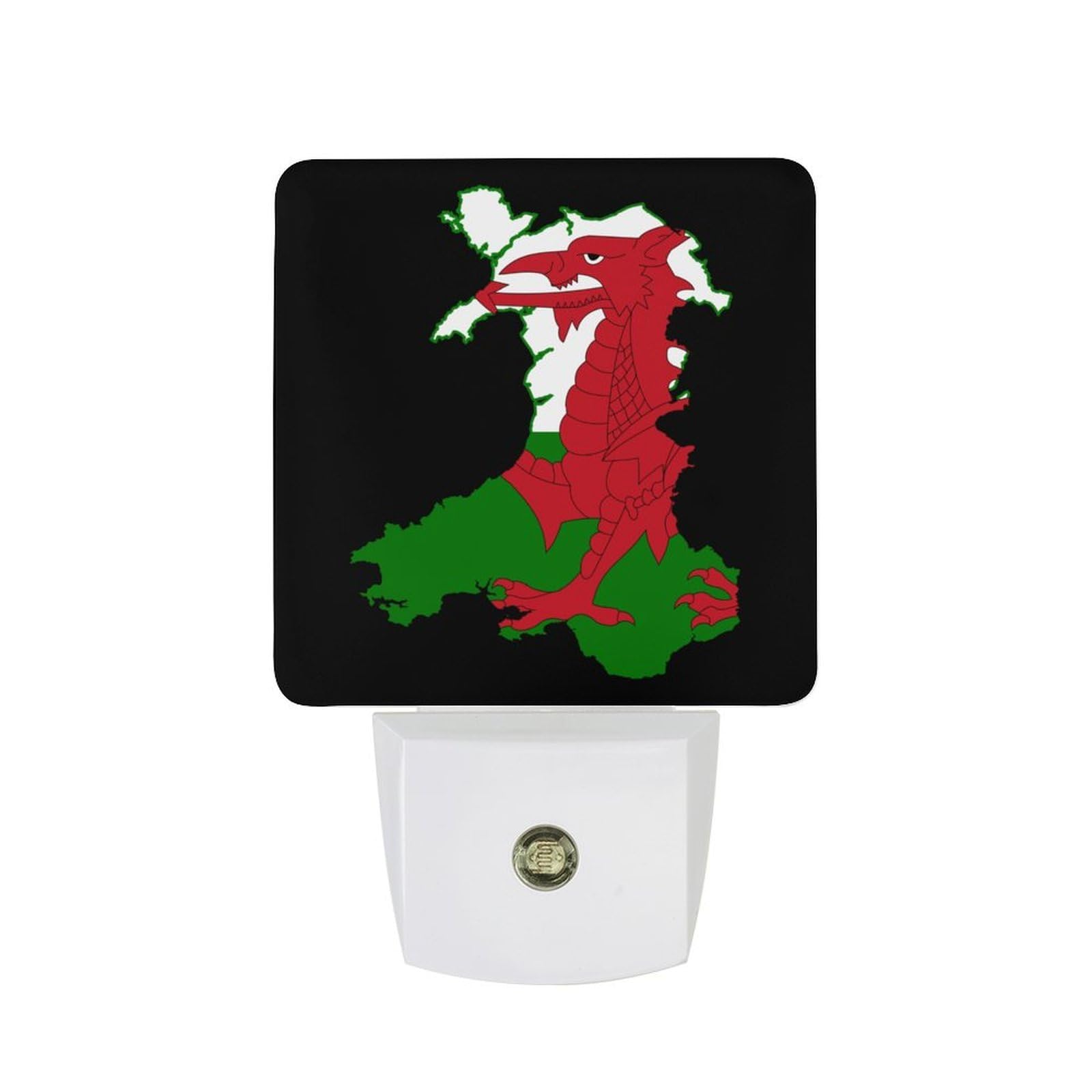 Nqrxadcrt Style Flag Map Of Wales Night Light Plug In Wall Lights Bedside Lamp Bedrooms Home Hallways Decoration