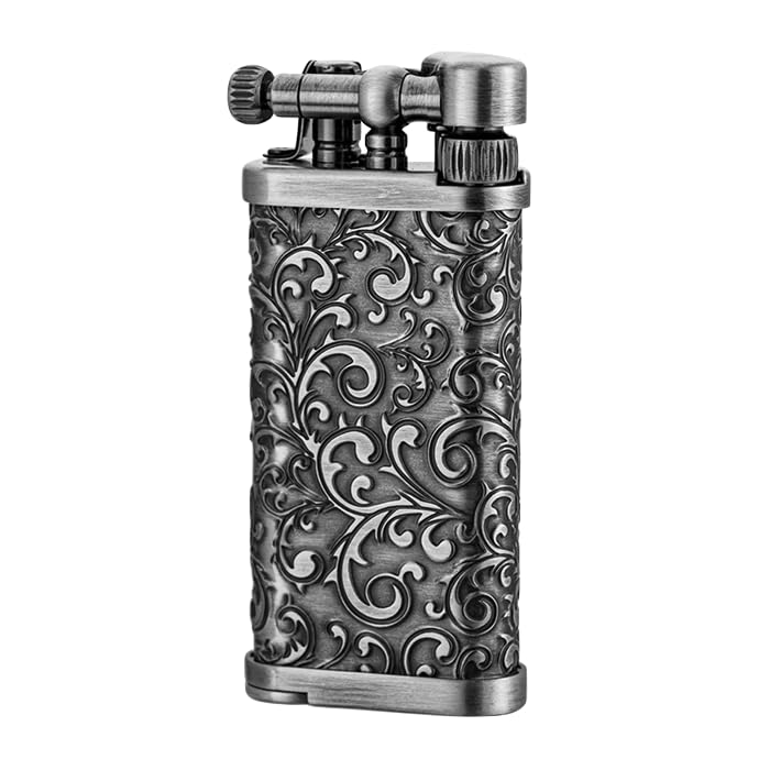 IM Corona 64 Old Boy Silver Arabesque Pipe Lighter
