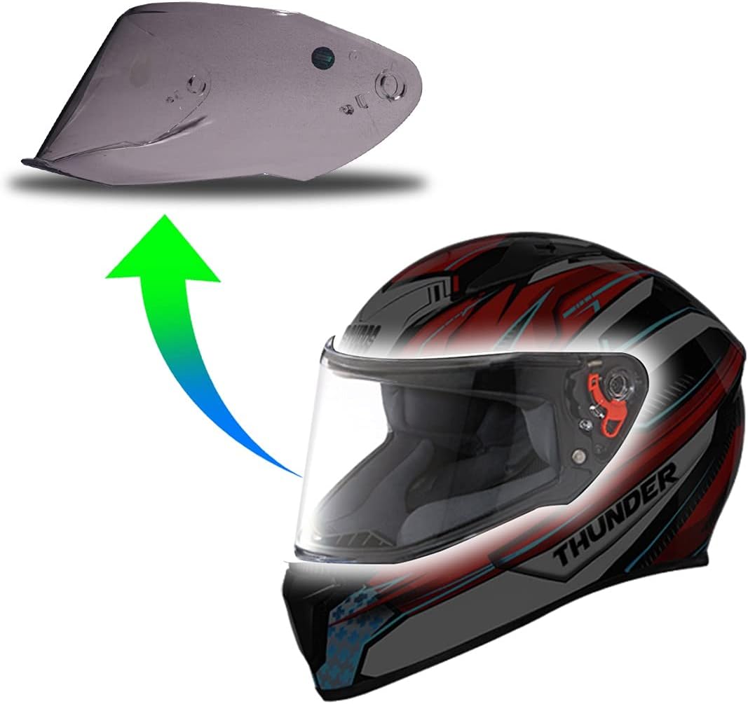 StuddsThunder Plain (Clear) Visor Only | Compatible with Thunder,D1,D2,D3,D5,D4,D6,D7,D8,D9