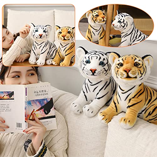 Tiger Kuscheltier Kissen, 23cm Anime Plüschtier Tiger Plüschpuppe Stofftiere Plüschtier Gefüllte Puppe Kuscheltier Cartoon Figgur, 2022 Jahr des Tigers Maskottchen, Kissen für Geschenk Haus Büro Dekor – Bild 5