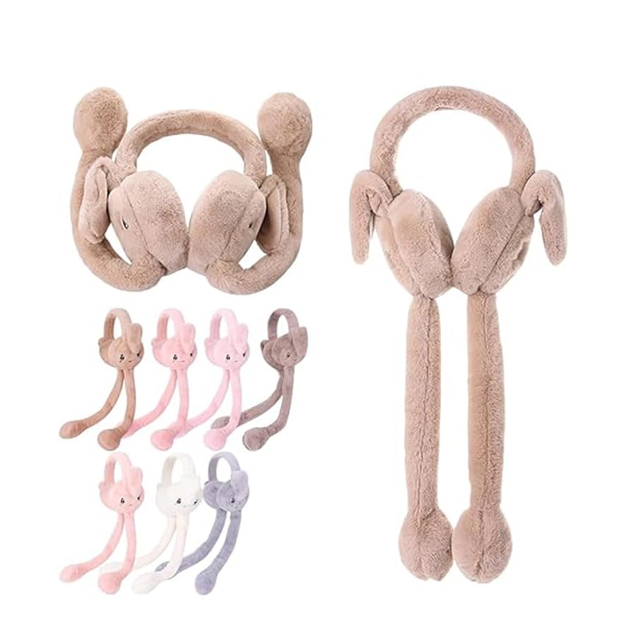Plush Animal Earmuffs, Winter Ear Warmers, Cute Cartoon Design, Multiple Colors Available-picture-32