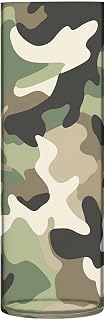 Kigai Camouflage Pattern Plastic Vase Clear Vases, Plastic Cylindrical Flower Vases for Home Decorations, Office Ornaments, Wedding Decoration - 12 Inch (H)