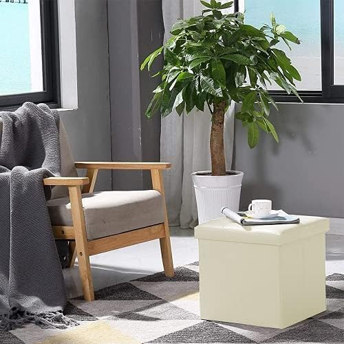 PUFF POUF CONTENITORE QUADRATO ECOPELLE PANCA BAULE 38X38CM TRAPUNTATO BOTTONI (TORTORA, CON BOTTONI) (grigio)