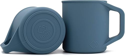 Miniatura 6 de Myott Taza de viaje de café de silicona irrompible reutilizable duradera de 12 onzas taza de campamento al aire libre interior verde perenne