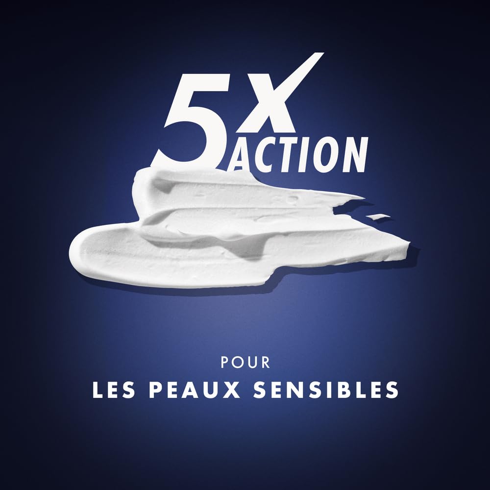 Gillette Fusion Mousse À Raser Pour Homme À L’huile D’amande Douce, Pour Les Peaux Sensibles, X5 Actions : Nettoie, Hydrate, Protège, Rafraîchit Et Apaise, 250ml