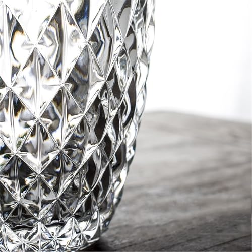 Vasos de agua de cristal sin plomo con diseño de diamante elegante 5