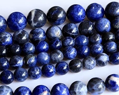 Sodalite round loose beads 10mm pierre naturelle bleue pour création bijoux