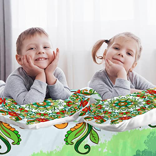Parure de lit mandala vert avec sa housse de couette et deux taies d'oreiller - 3