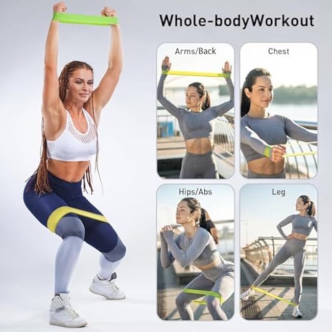 1PC Latex Elastic Band for Working Out, Resistance Band for Yoga, Pilates, Versatile Training Tool, Exercise for Legs, Arms, Back£¨Green, X-Light £©