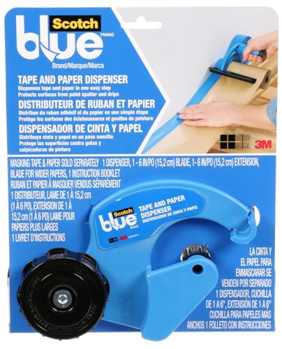 ScotchBlue Abdeckband- und Papierabroller, 1 Handabdeckgerät – geeignet für Maler- und Dekorationsarbeiten, Blau