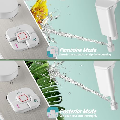 SAMODRA Bidet Attachment, Non-Electric Cold Water Bidet Toilet Seat Attachment with Pressure Controls, Retractable Self-Cleaning Dual Nozzles for Frontal & Rear Wash - Brushed Nickel - Thumbnail 2