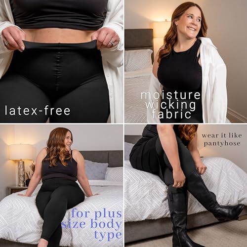 Image of ABSOLUTE SUPPORT Plus Size Compression Stockings for Women 20-30 mmHg, Improve Legs Circulation, Swelling & Pain, A717PS