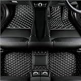 Custom car Floor mats Suitable for 99.99% car Truck SUV,car mats All Weather Personalized,Full Coverage Luxury Car Mats, Anti-Slip Leather Floor mats (Black White)