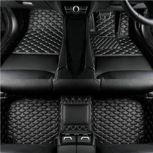 Custom car Floor mats Suitable for 99.99% car Truck SUV,car mats All Weather Personalized,Full Coverage Luxury Car Mats, Anti-Slip Leather Floor mats (Black White)