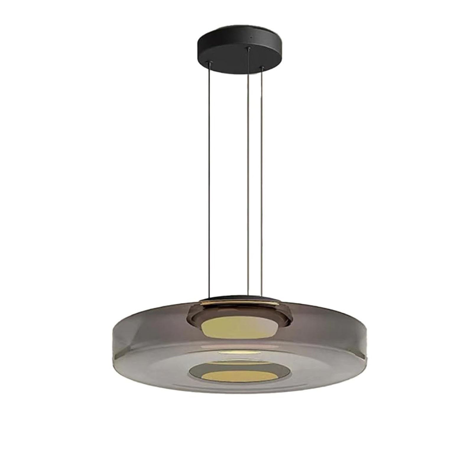 Glass Pendant Light, Hanging Ceiling Light Fixture With Adjustable Cord, 1 Layer Nordic Style Kitchen Island Pendant Lighting, Hanging Light For Living Room Bedroom And Hallway(Gray,45*11CM)