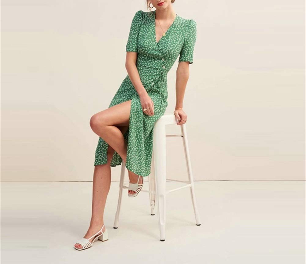 Vintage Rouje Gabin Dress with Sashes V Neck French Romantic Autumn Print Midi Dress Plus Size Female Vestidos (Color : Green, Size : M) : Amazon.com.au: Clothing, Shoes & Accessories Vintage Rouje Gabin Dress with Sashes V Neck French Romantic Autumn Print Midi Dress Plus Size Female Vestidos (Color : Green, Size : M) : Amazon.com.au: Clothing, Shoes & Accessories