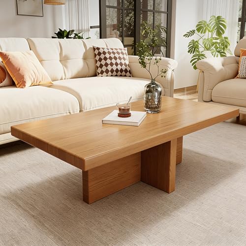 Table basse rectangulaire design minimaliste en bois de qualité pour séjour