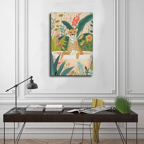 Impression sur toile guépard déco bohème grand format - 3