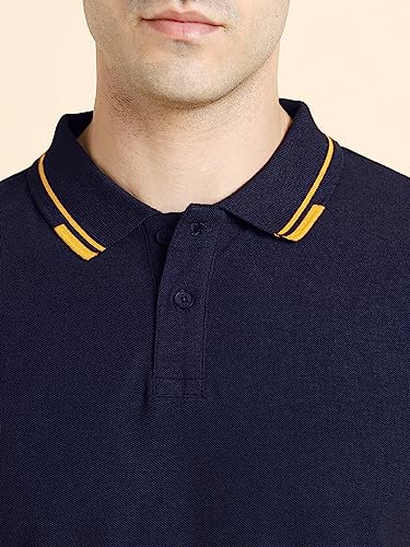 Image of Dennis Lingo Men's Regular Fit Solid Polo Cotton T-Shirt