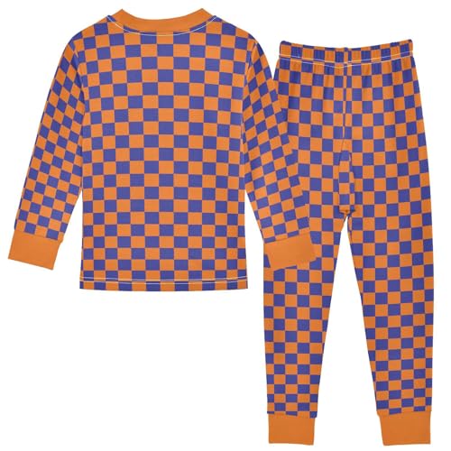 Checkerboard Plaid Pajamas Sets Cute Long Sleeve Pants Set for Sleepwears2