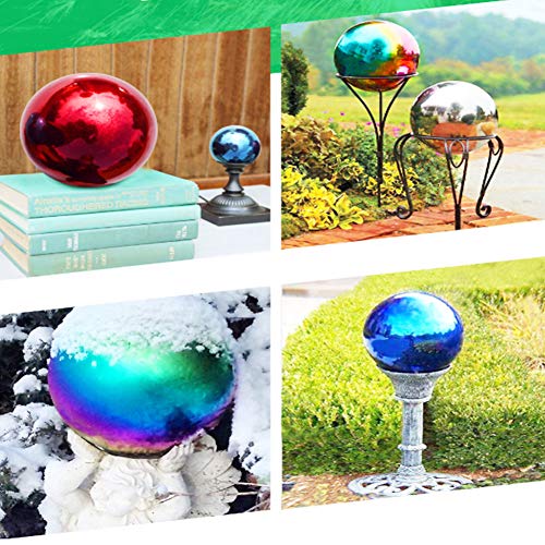Zosenda Stainless Steel Gazing Ball, 6 Pcs 50-150 Mm Multi-Colour Mirror Polished Hollow Ball Reflective Garden Sphere, Pre-Drilled Gazing Globe For Home Garden Ornament Decorations #TOP5