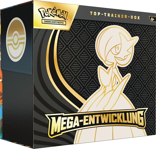 Pokémon-Sammelkartenspiel: Top-Trainer-Box Mega-Entwicklung: Guardevoir (1 Vollbild-Promokarte, 9 Boosterpacks & Zubehör...