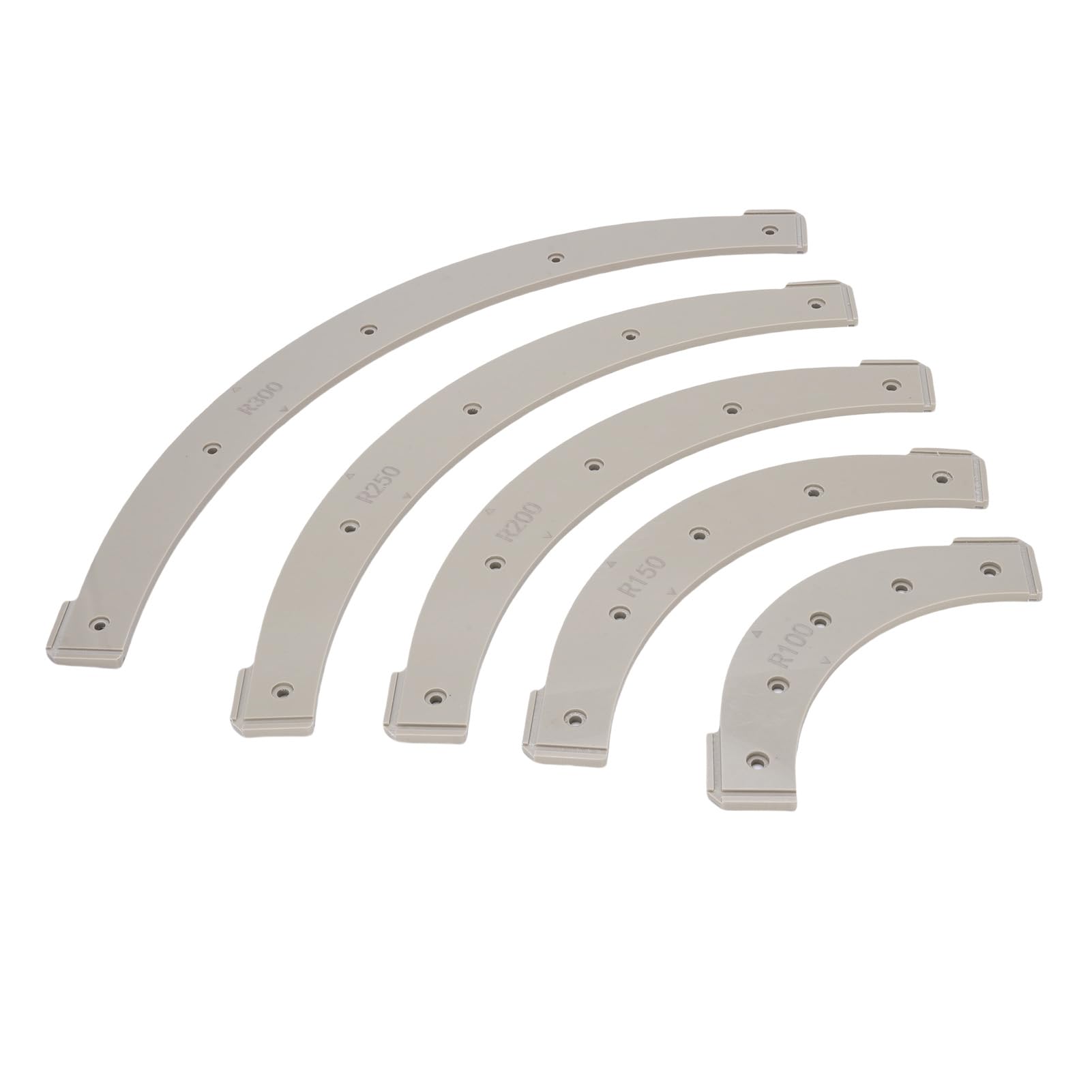 Generic Set di Modelli per Raggio D'angolo Arrotondato, per Fresatrice in Plastica Resistente per Artigiani della Lavorazione del Legno, 5 Pezzi