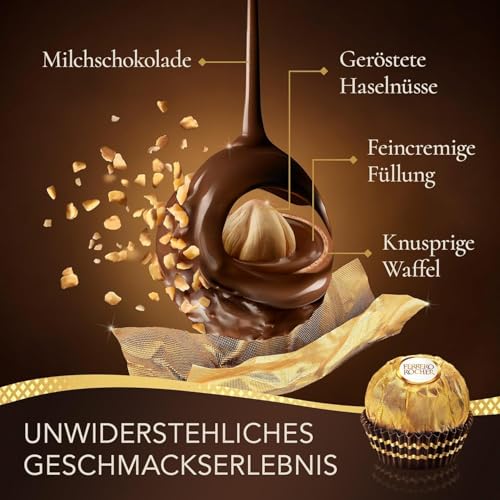 Ferrero Rocher - knusprig-cremige Nuss-Pralinen-Spezialität - 1 Packung à 20 Einzelpralinen – Ansicht 3